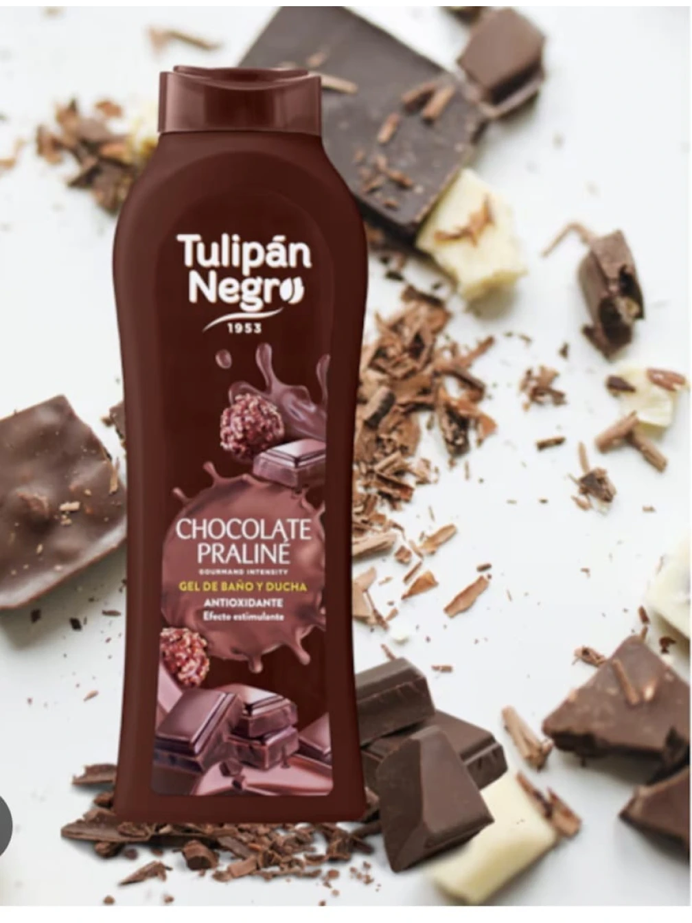 TULIPÁN NEGRO GEL DE DUS CHOCOLATE PRALINE 650 ML TULIPÁN NEGRO GEL DE DUS CHOCOLATE PRALINE 650 ML