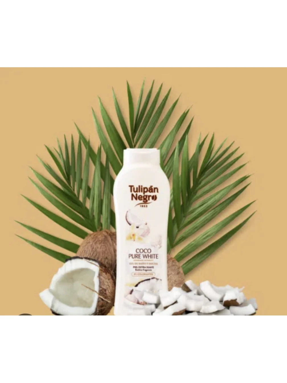 TULIPÁN NEGRO GEL DE DUS COCO PURE WHITE 650 ML TULIPÁN NEGRO GEL DE DUS COCO PURE WHITE 650 ML