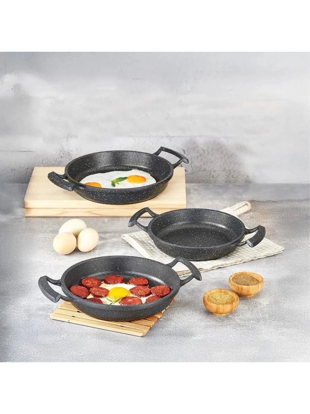 Cozoria Set 3 Tigai cu manere 18-20-22 cm ,cod C- 330