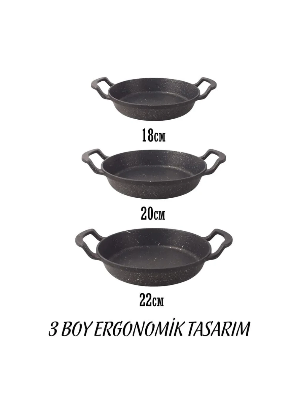 Cozoria Set 3 Tigai cu manere 18-20-22 cm ,cod C- 330