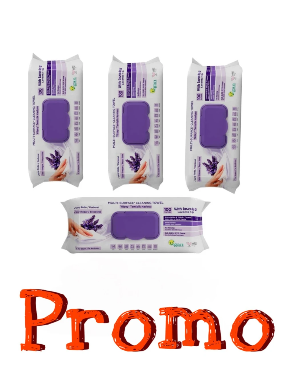 PROMO 3+1. - SERVETELE CU OTET SI BICARBONAT 100BUC/PACHET LAVANDA_MOV PROMO 3+1. - SERVETELE CU OTET SI BICARBONAT 100BUC/PACHET LAVANDA_MOV