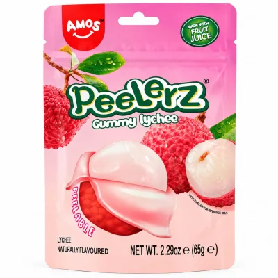 Jeleuri 3D decojibile AMOS Peelerz – Aromă de Litchi, 65 g