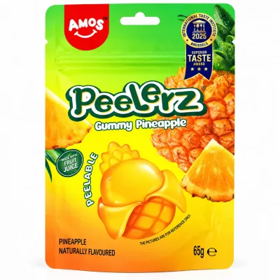 Jeleuri 3D decojibile AMOS Peelerz – Aromă de Ananas, 65 g